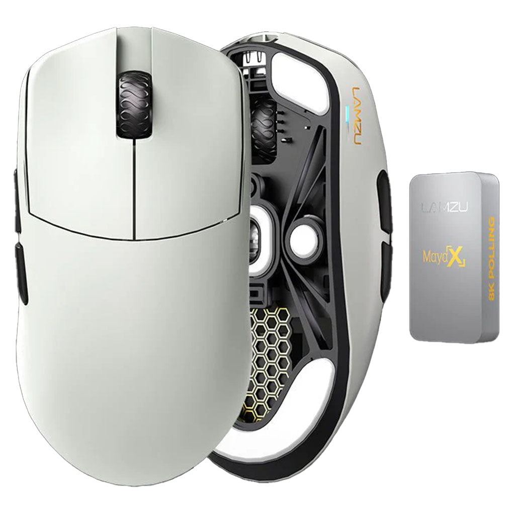 LAMZU Maya X 8k クラウドグレー Lamzu Maya X 8K Wireless Optical Gaming Mouse - Cloud Grey – Mwave