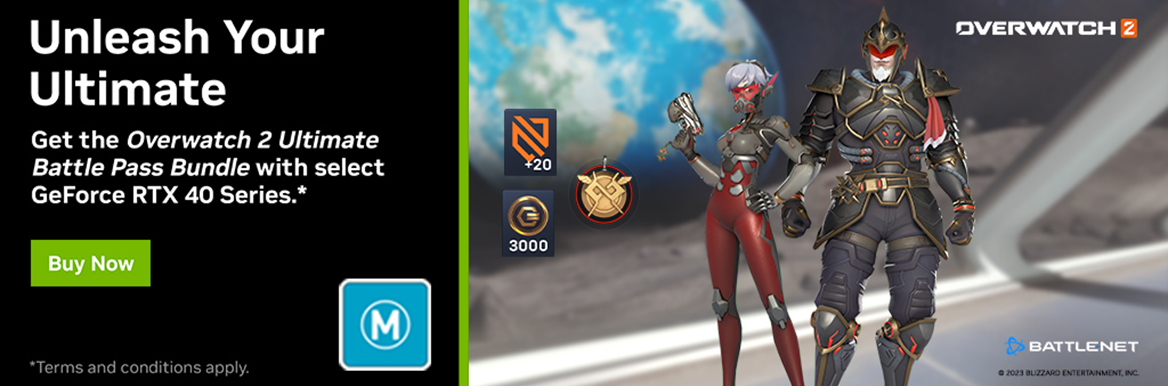 Get Overwatch 2 Ultimate Battle Pass Bundle with Select GeForce RTX 40 Series