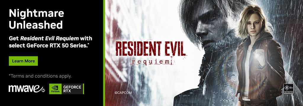 Nightmare Unleashed. Get Resident Evil Requiem with selected GeForce RTX 50 Series