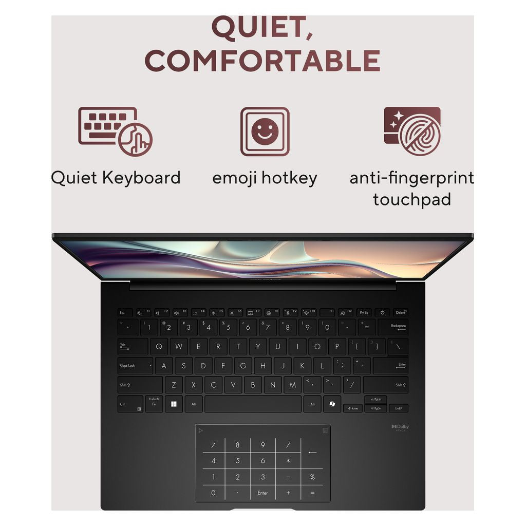 ASUS Zenbook 14" 3K OLED 120Hz AI Laptop - Ryzen AI 7 350 16GB 512GB W11H
