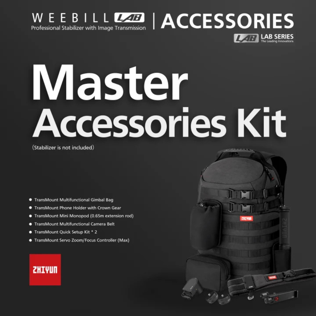 Zhiyun-Tech Weebill Lab Master Accessory Kit – Full Pro Add on Bundle w. Backpack