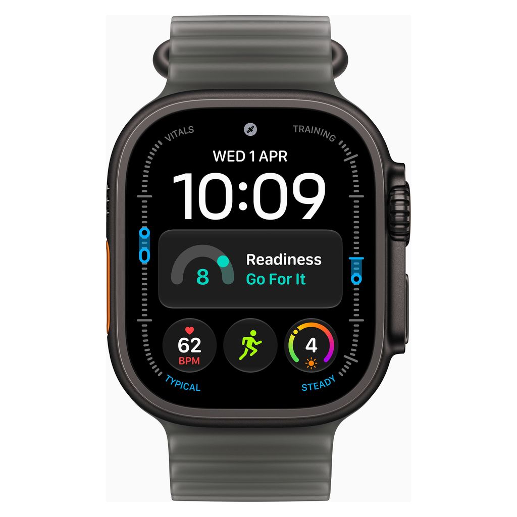 Apple Watch Ultra 4 GPS + Cellular 49mm Black Titanium Case with Translucent Black Ocean Band