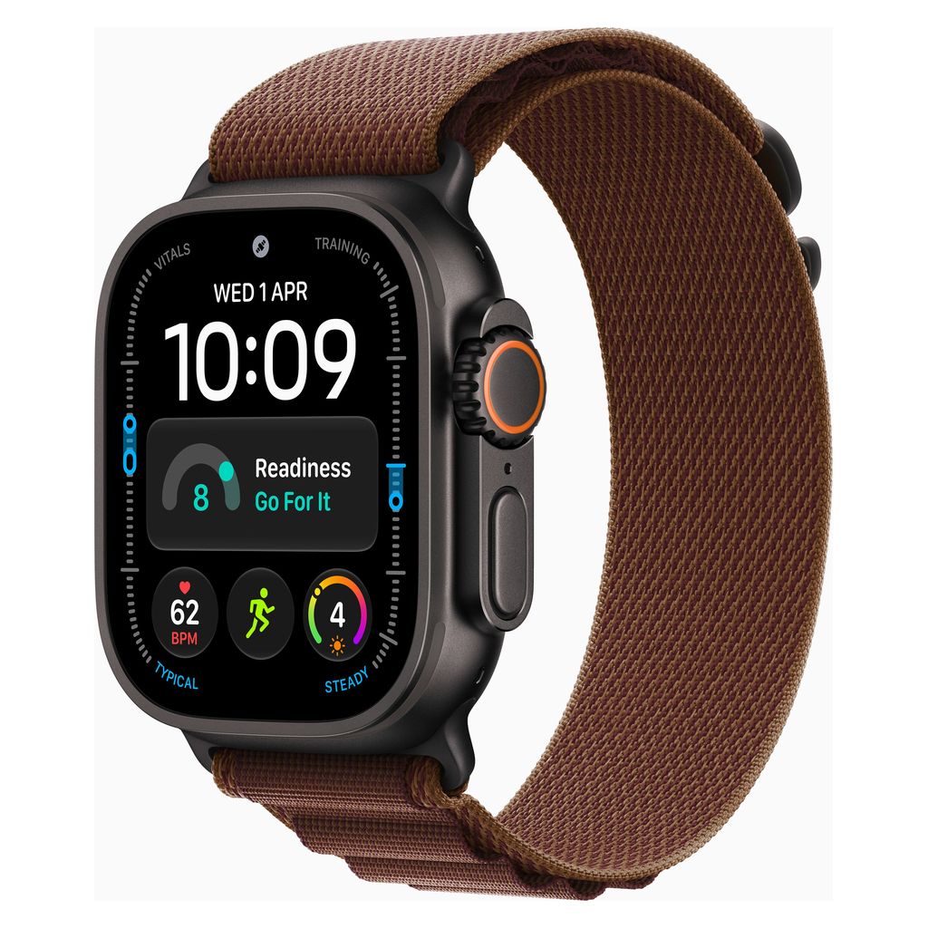 Apple Watch Ultra 4 GPS + Cellular 49mm Black Titanium Case with Burgundy Alpine Loop - M