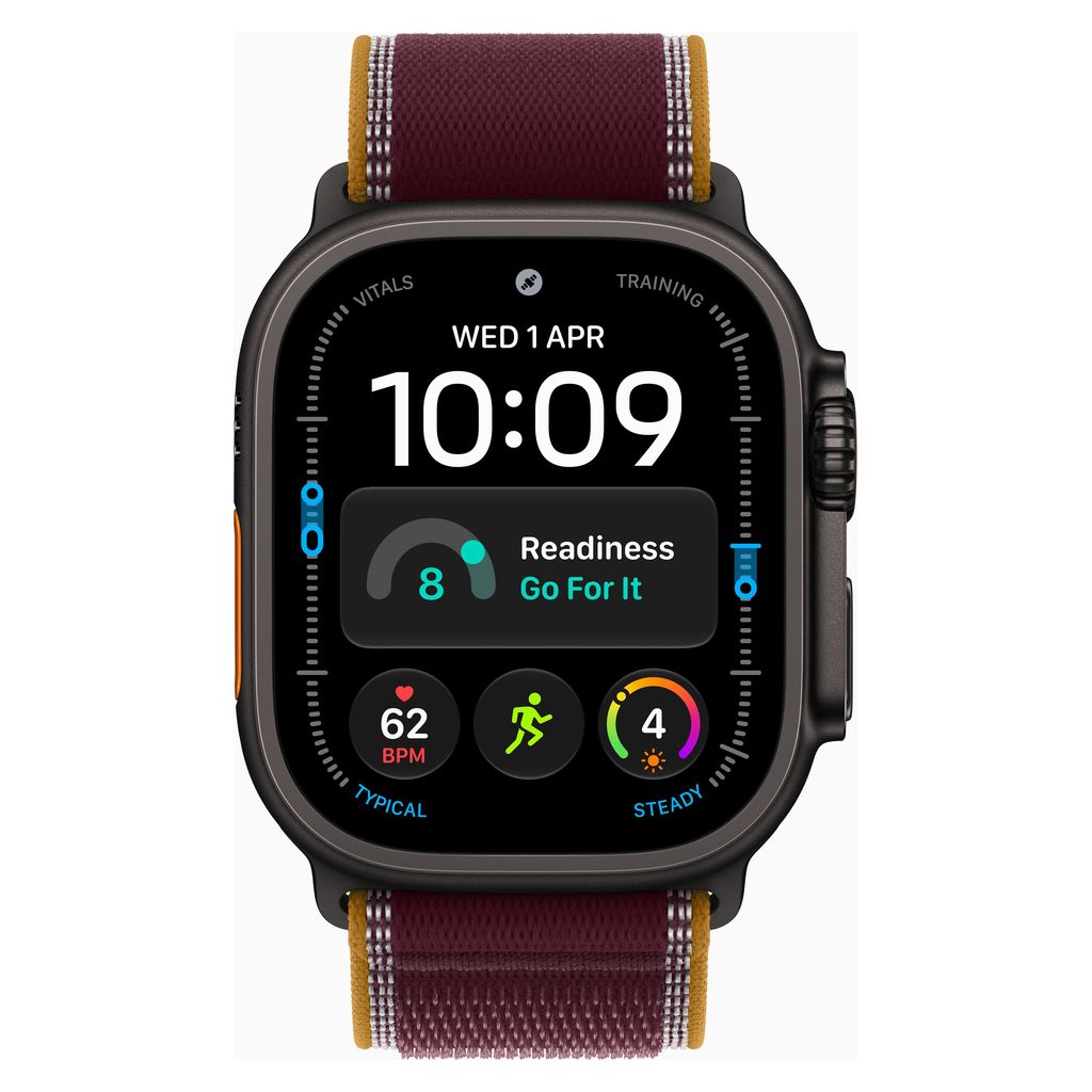 Apple Watch Ultra 4 49mm Black Titanium GPS + Cellular Burgundy Trail Loop (M/L)