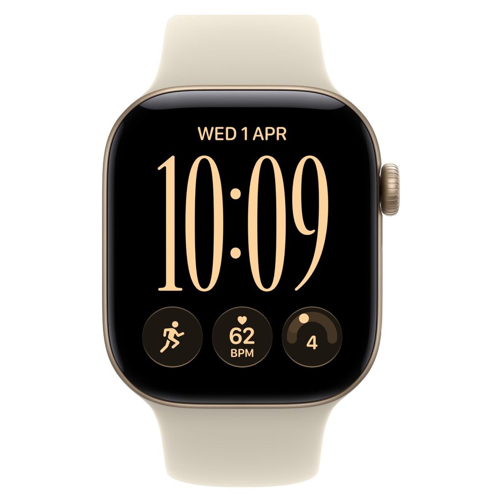 Apple Watch Series 12 42mm Light Gold Aluminium Case GPS Sand Sport Band (S/M)