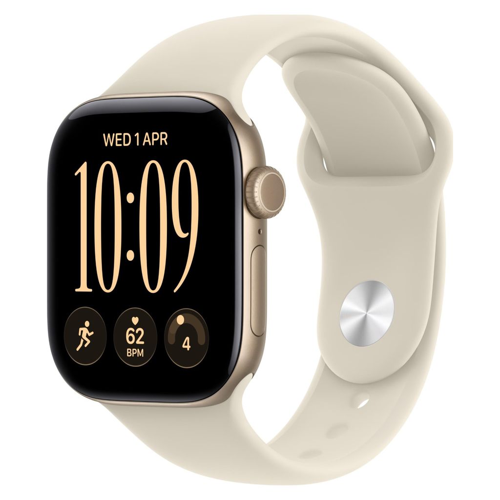 Apple Watch Series 12 42mm Light Gold Aluminium Case GPS Sand Sport Band (S/M)