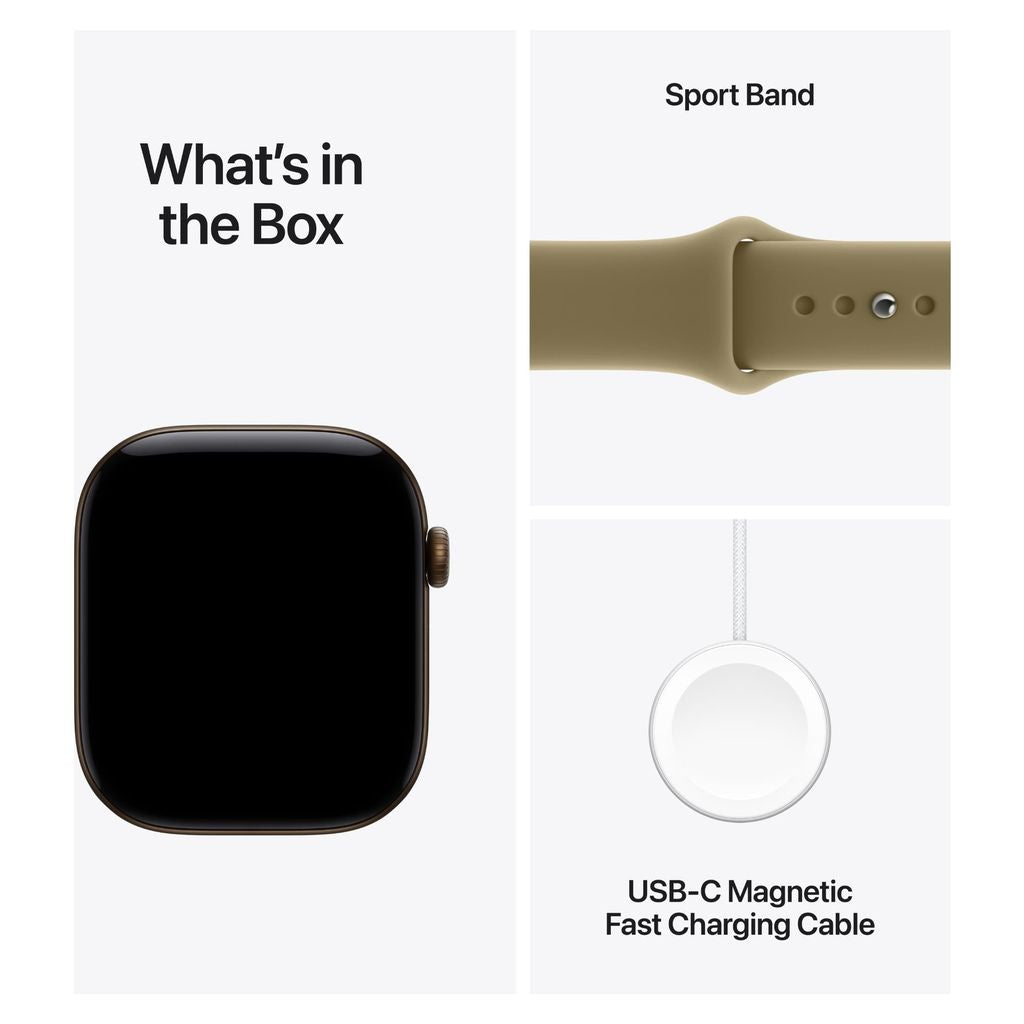 Apple Watch Series 12 42mm Dark Bronze Aluminium Case GPS Olive Sport Band (M/L)