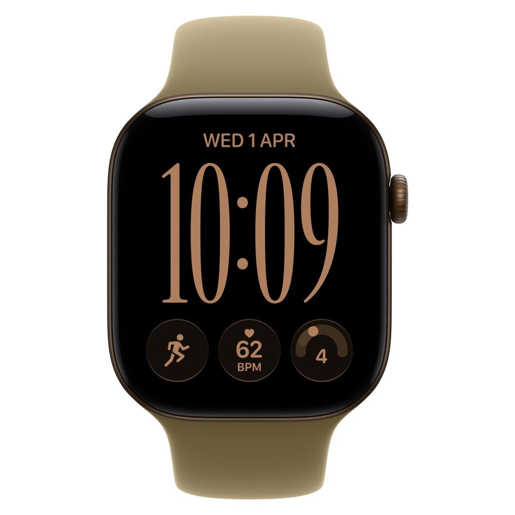 Apple Watch Series 12 46mm Dark Bronze Aluminium Case GPS Olive Sport Band (S/M)