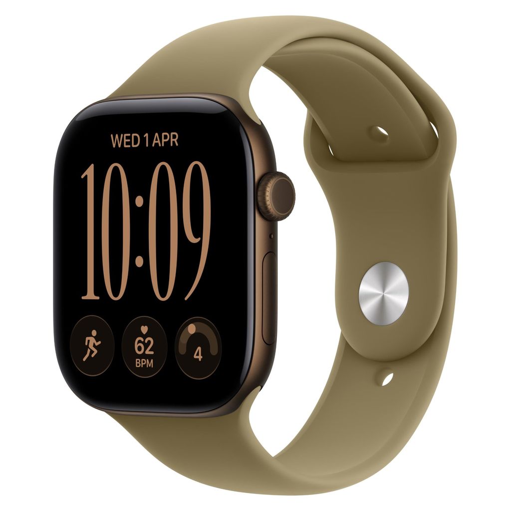 Apple Watch Series 12 46mm Dark Bronze Aluminium Case GPS Olive Sport Band (S/M)