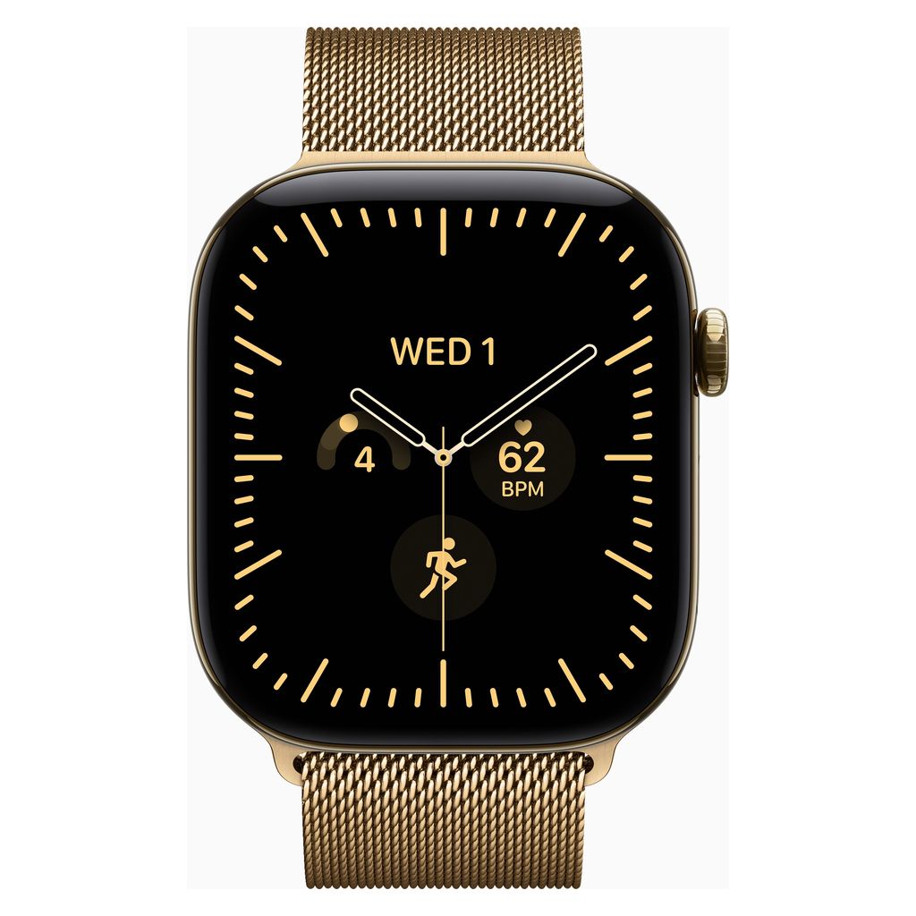 Apple Watch Series 12 46mm Radiant Gold Titanium GPS + Cellular Milanese (S/M)