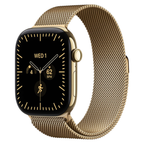 Apple Watch Series 12 GPS + Cellular 46mm Radiant Gold Titanium Case with Radiant Gold Milanese Loop - M/L