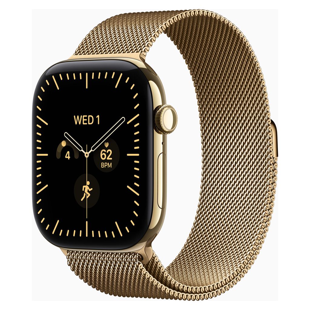 Apple Watch Series 12 46mm Radiant Gold Titanium GPS + Cellular Milanese (M/L)