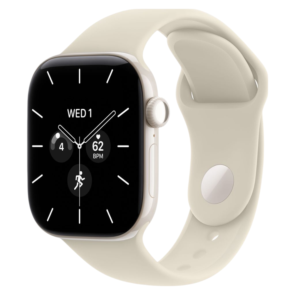 Apple Watch Series 12 GPS + Cellular 42mm Pearl White Ceramic Case with Sand Sport Band - S/M