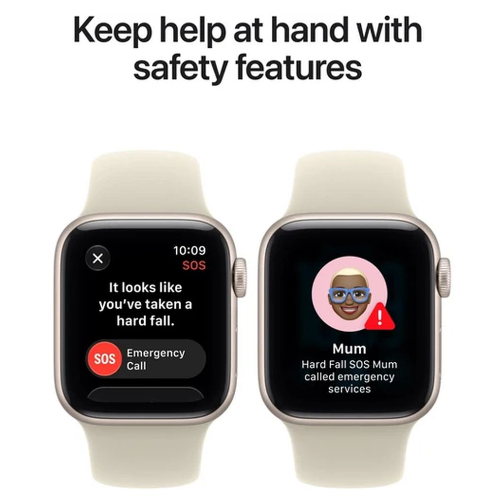 Apple Watch SE 3 44mm Starlight Aluminium Case GPS Sand Sport Band (S/M)