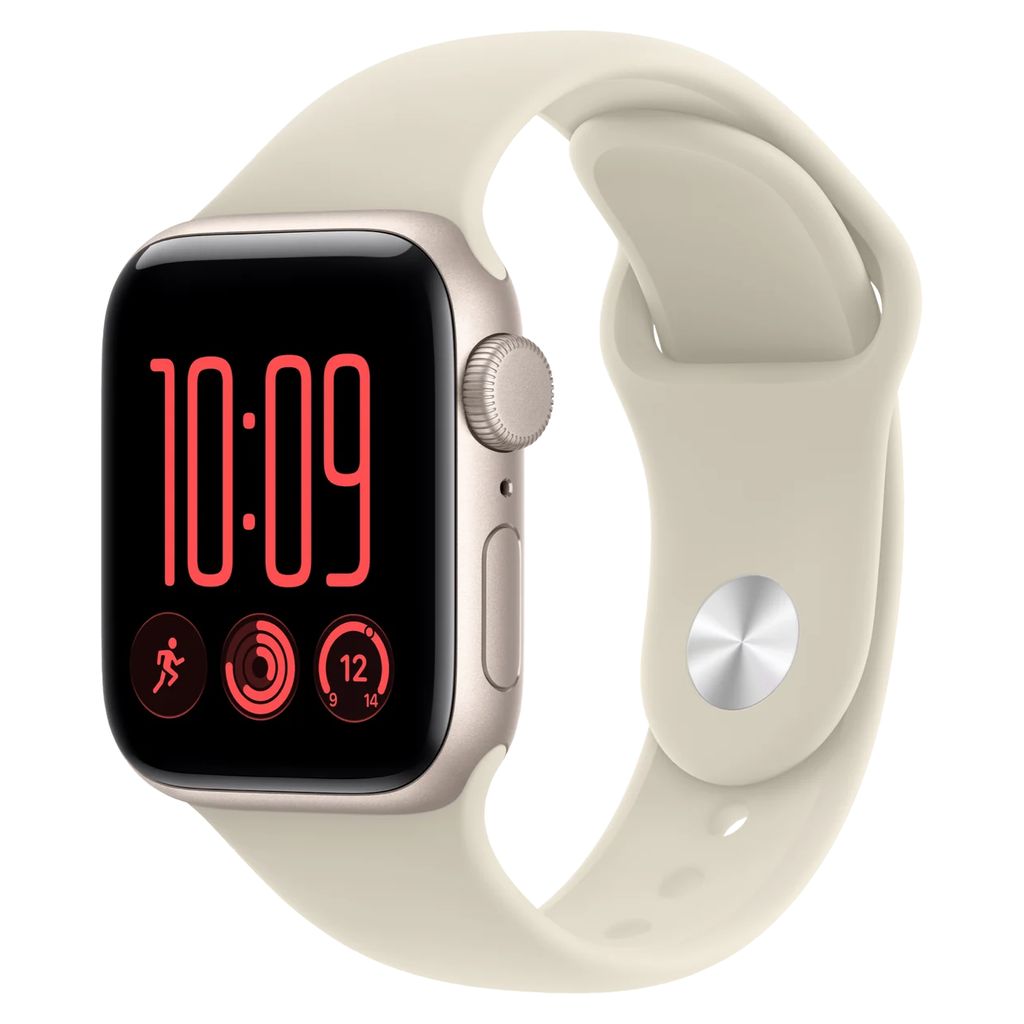 Apple Watch SE 3 44mm Starlight Aluminium Case GPS Sand Sport Band (S/M)