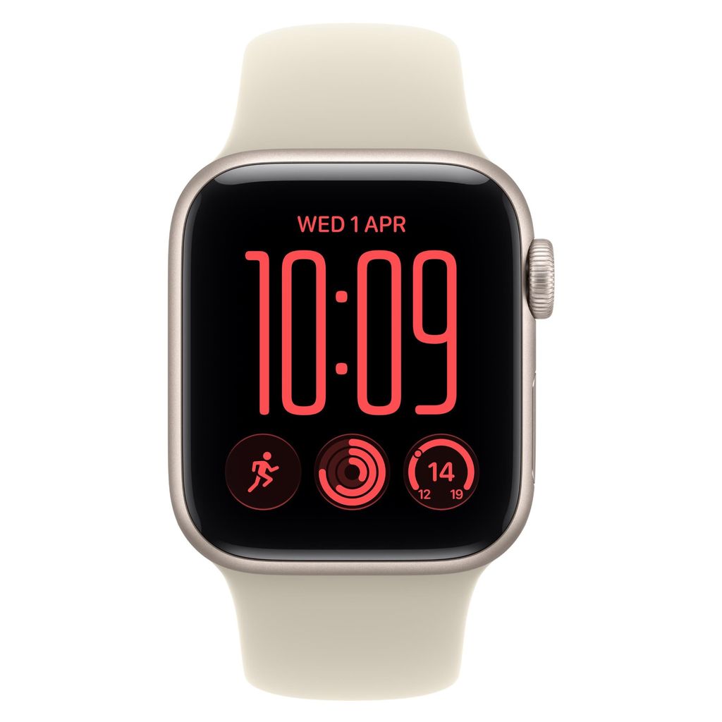Apple Watch SE 3 44mm Starlight Aluminium Case GPS Sand Sport Band (M/L)