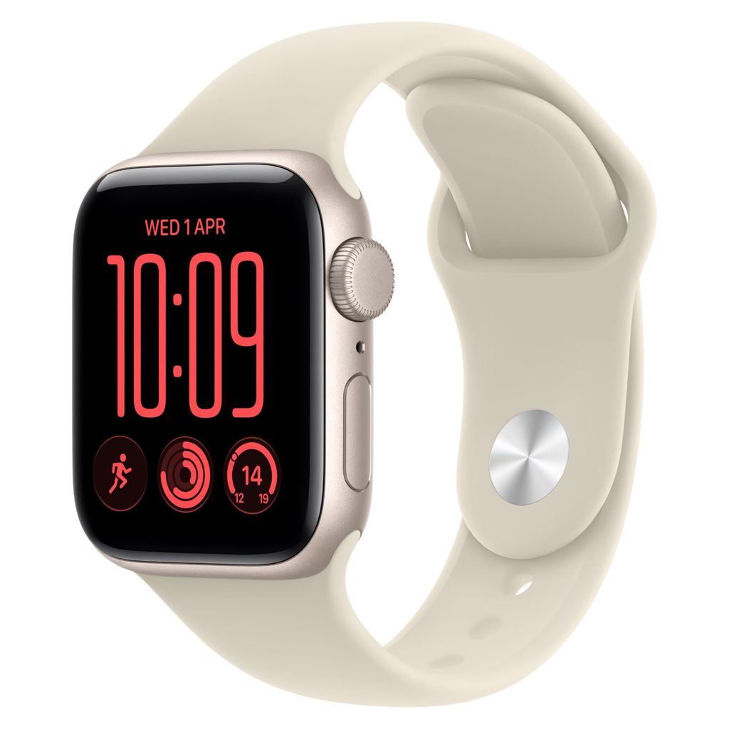 Apple Watch SE 3 44mm Starlight Aluminium Case GPS Sand Sport Band (M/L)