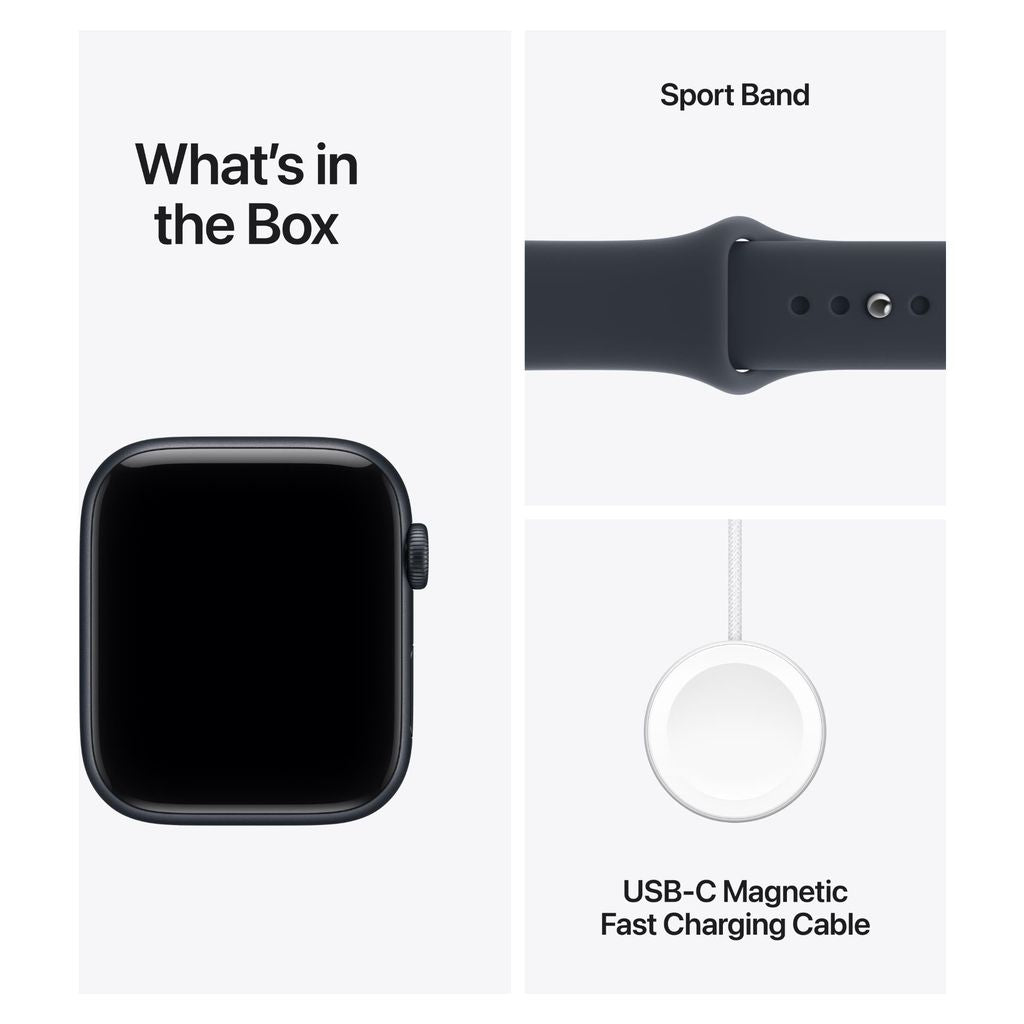 Apple Watch SE 3 44mm Midnight Aluminium Case GPS Navy Blue Sport Band (S/M)