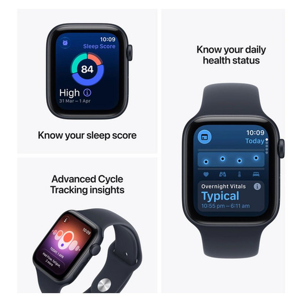Apple Watch SE 3 44mm Midnight Aluminium Case GPS Navy Blue Sport Band (M/L)