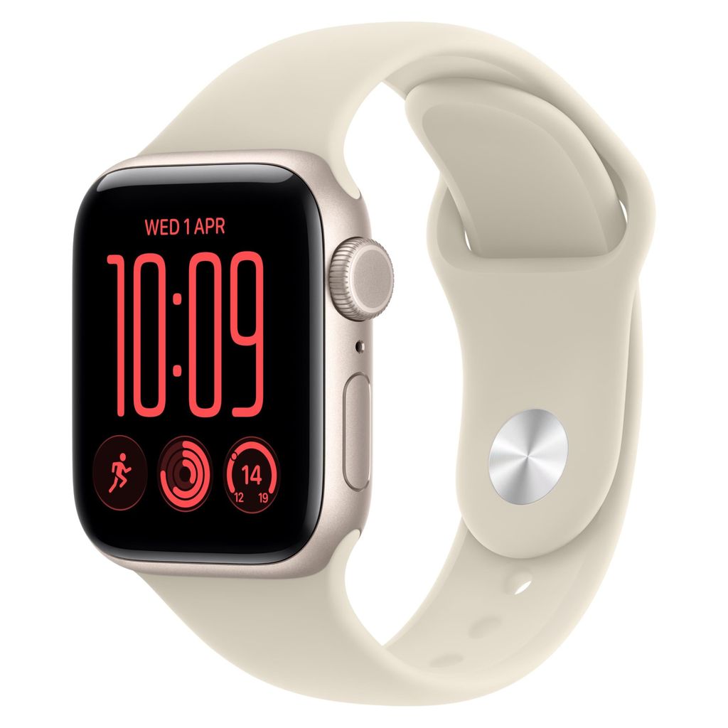 Apple Watch SE 3 40mm Starlight Aluminium GPS + Cellular Sand Sport Band (S/M)