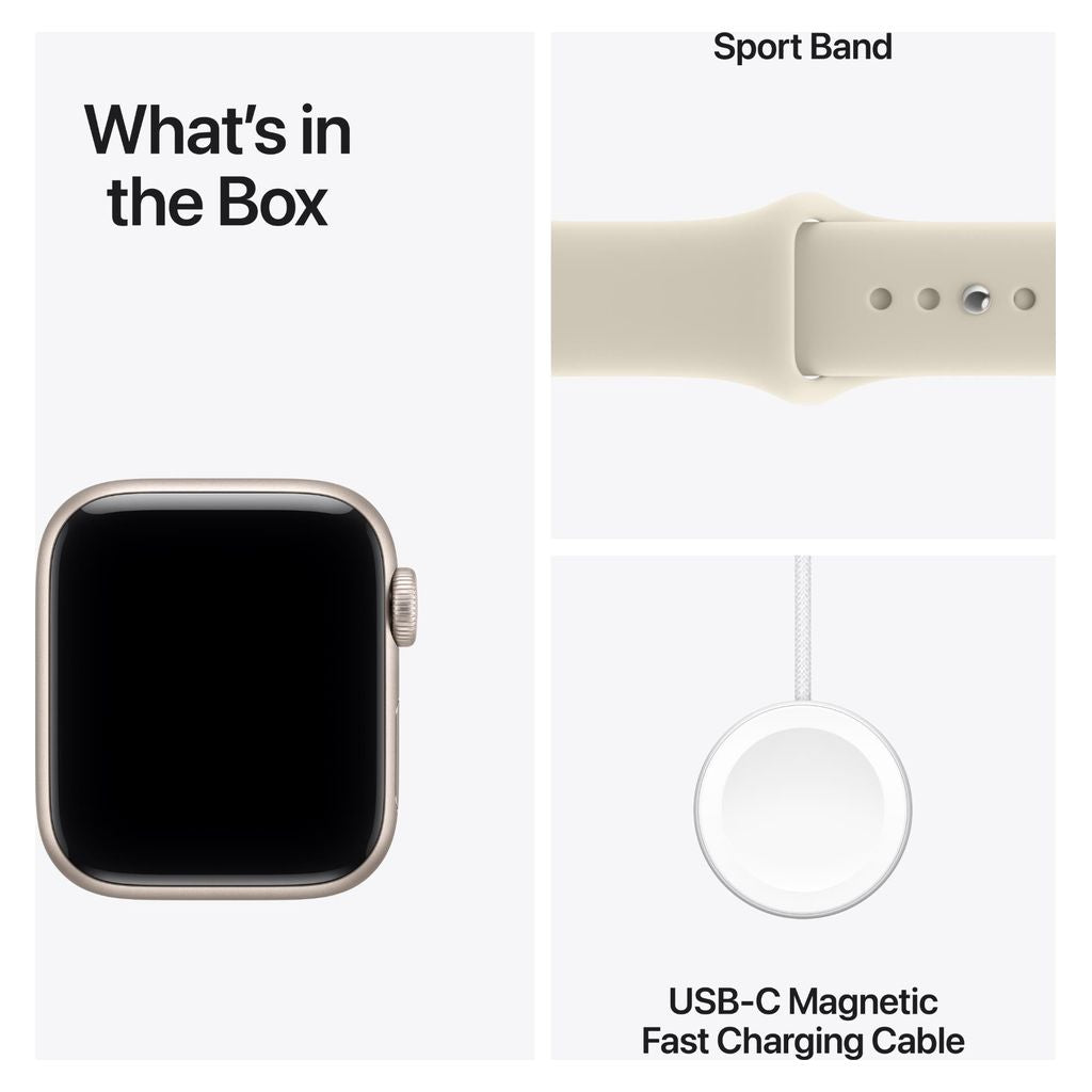 Apple Watch SE 3 40mm Starlight Aluminium GPS + Cellular Sand Sport Band (M/L)