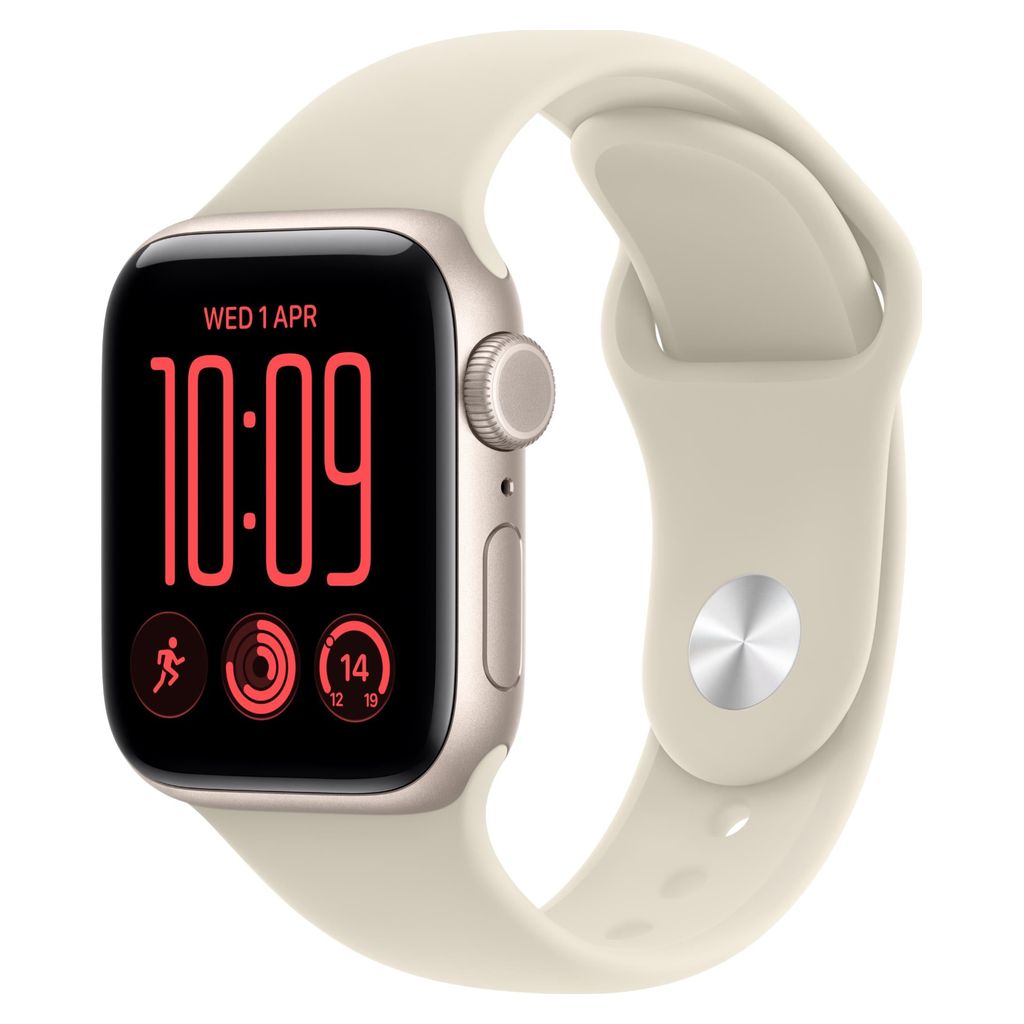 Apple Watch SE 3 40mm Starlight Aluminium GPS + Cellular Sand Sport Band (M/L)