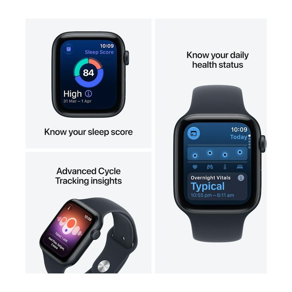 Apple Watch SE 3 40mm Midnight Aluminium Case GPS + Cellular Sport Band (S/M)