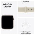 Apple Watch SE 3 44mm Starlight Aluminium GPS + Cellular Sand Sport Band (S/M)