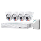TP-Link Omada T8S4-4T 8MP Turret PoE Security Camera System