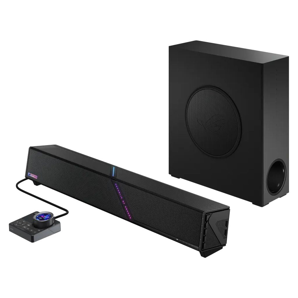 ASUS ROG Gjallar 2.1.2 Dolby Atmos Gaming Soundbar with Wireless Subwoofer