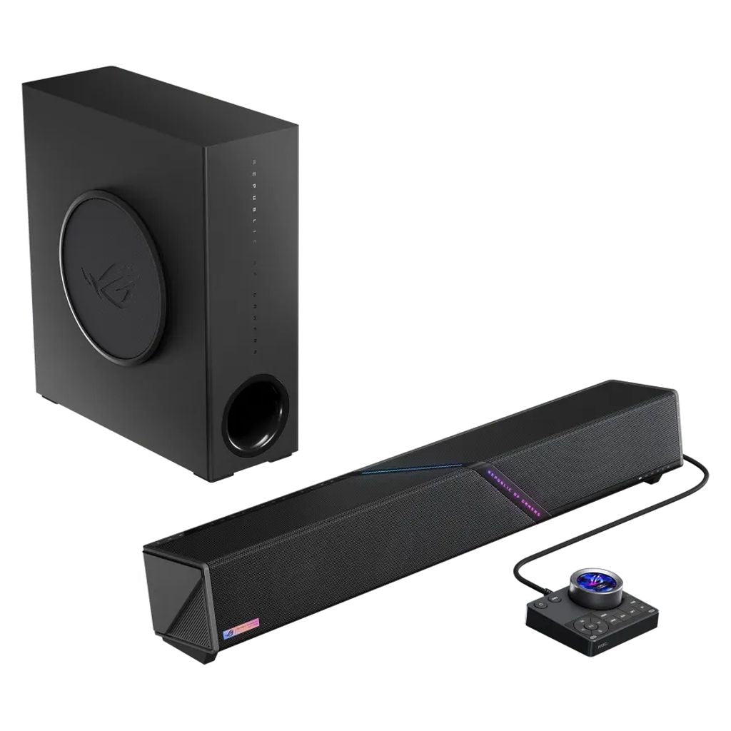 ASUS ROG Gjallar 2.1.2 Dolby Atmos Gaming Soundbar with Wireless Subwoofer