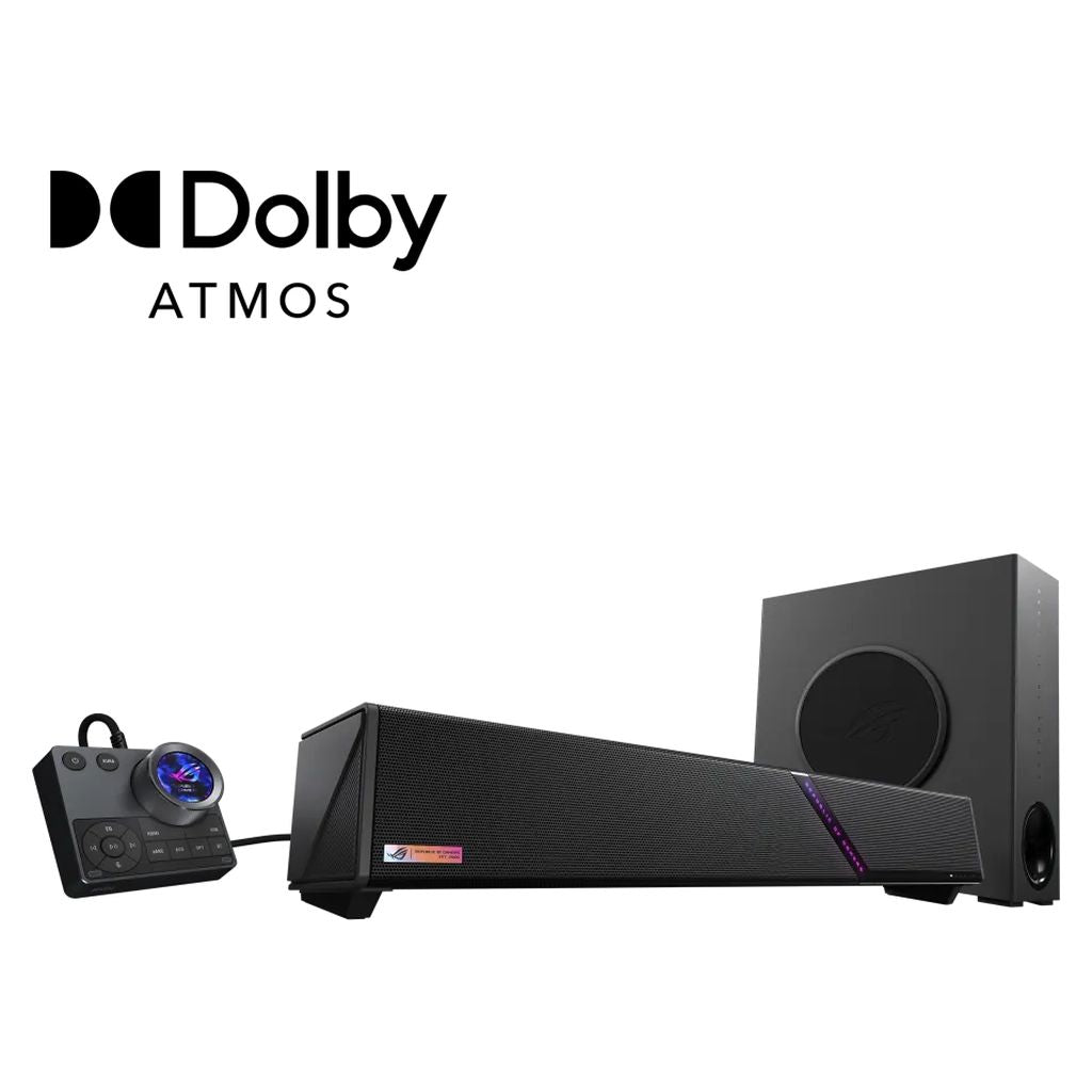 ASUS ROG Gjallar 2.1.2 Dolby Atmos Gaming Soundbar with Wireless Subwoofer