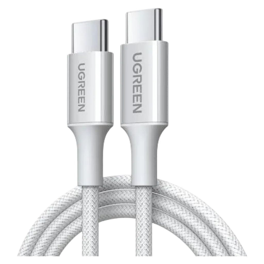 UGREEN USB-C to USB-C 3A/60W Braided Cable White 1m