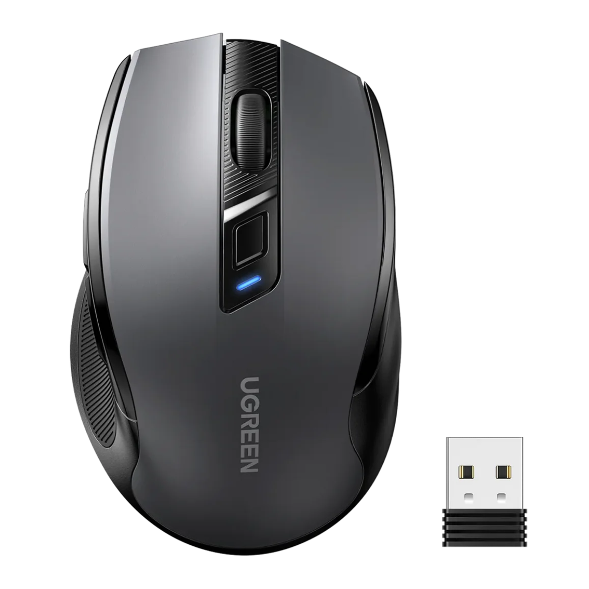 UGREEN Ergonomic Wireless Mouse Black (2.4G Wireless & Bluetooth)