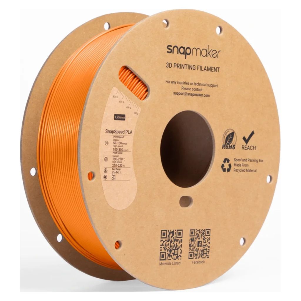 Snapmaker SnapSpeed 1kg PLA Filament with RFID - Orange
