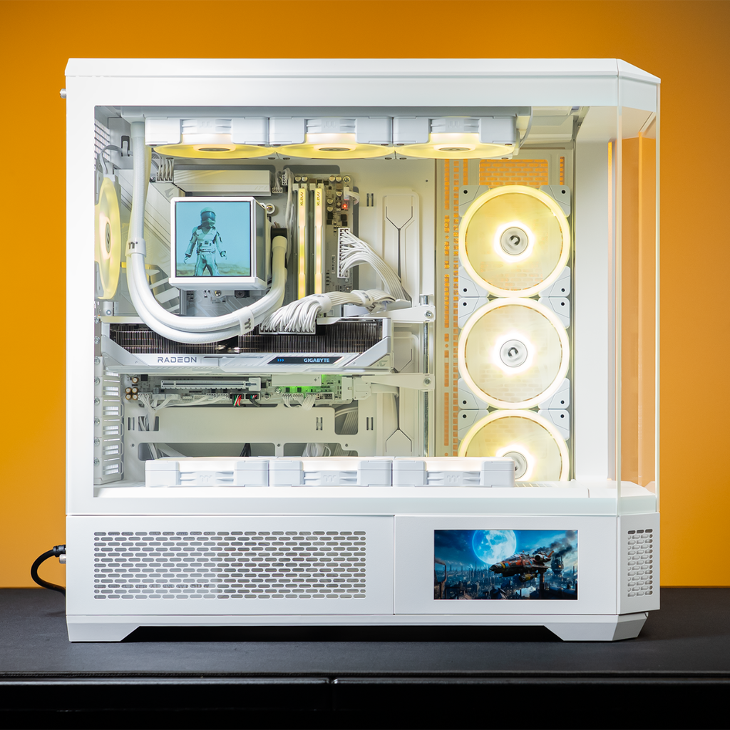 Mwave x Thermaltake View Ice Gaming PC - Ryzen 5 9600X / RX 9070 XT / Snow