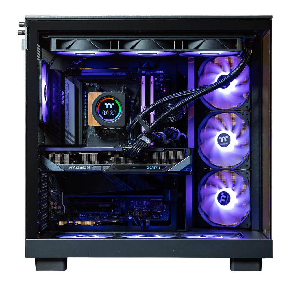 Mwave x Thermaltake View Wood Gaming PC - Ryzen 5 9600X / RX 9070 / Black Wood