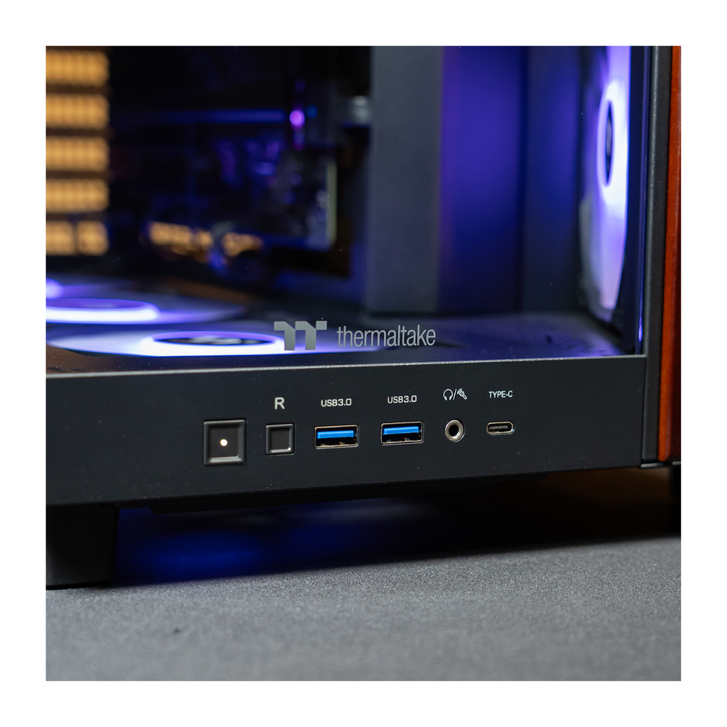 Mwave x Thermaltake View Wood Gaming PC - Ryzen 5 9600X / RX 9070 / Black Wood