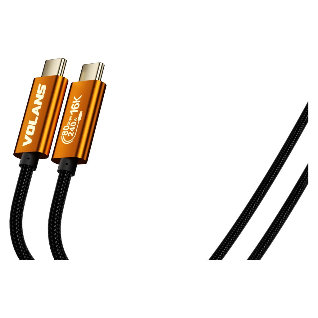 VOLANS VL-UT50 50cm Aluminium USB5 Cable Thunderbolt 5 Compatible