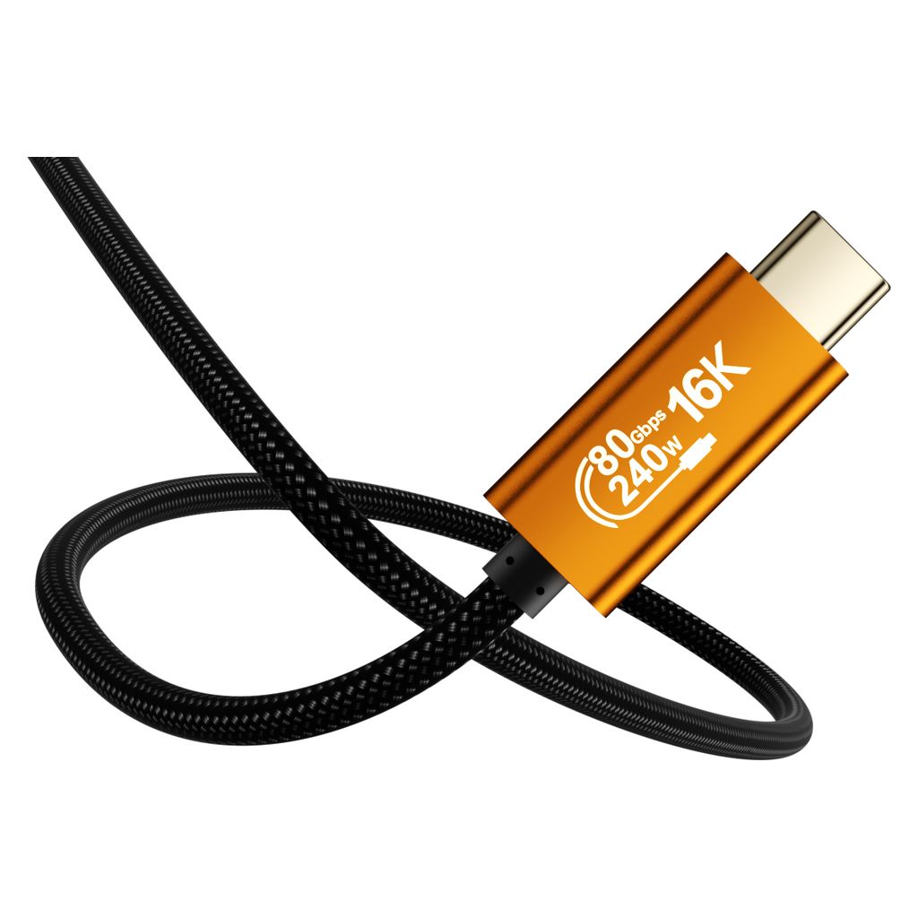VOLANS VL-UT50 50cm Aluminium USB5 Cable Thunderbolt 5 Compatible