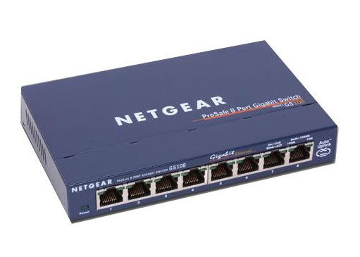 Netgear GS108 Prosafe 8 Port 10/100/1000  Gigabit Switch(GS108AU) - 1