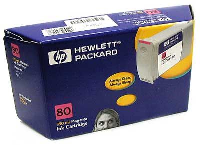 HP 80 Magenta Ink Cartridge 350ml (C4847A)(C4847A) - 1
