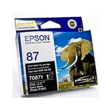 Epson T0871 UltraChrome Hi-Gloss2 Photo Black (T087190)(T087190) - 1