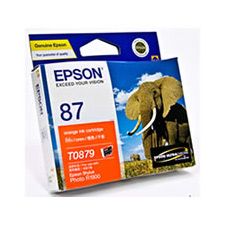 Epson T0879 UltraChrome Hi-Gloss2 Orange Ink (T087990)(T087990) - 1