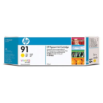 HP 91 775ml Print cartridge 1xPigmented Yellow (C9469A)(C9469A) - 1