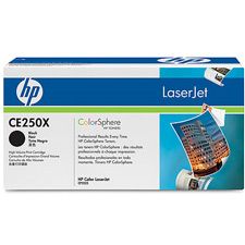 HP Black Ink Cartridge for HP CP3525 / CM3530 (CE250X)(CE250X) - 1