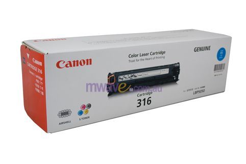 Canon CART316C Cyan Cartridge 1.5K pages for LBP5050N(CART316C) - 1