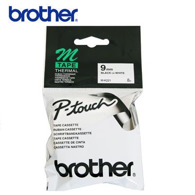 Brother M-K221 Printer tape black on white Roll 8m(M-K221) - 1