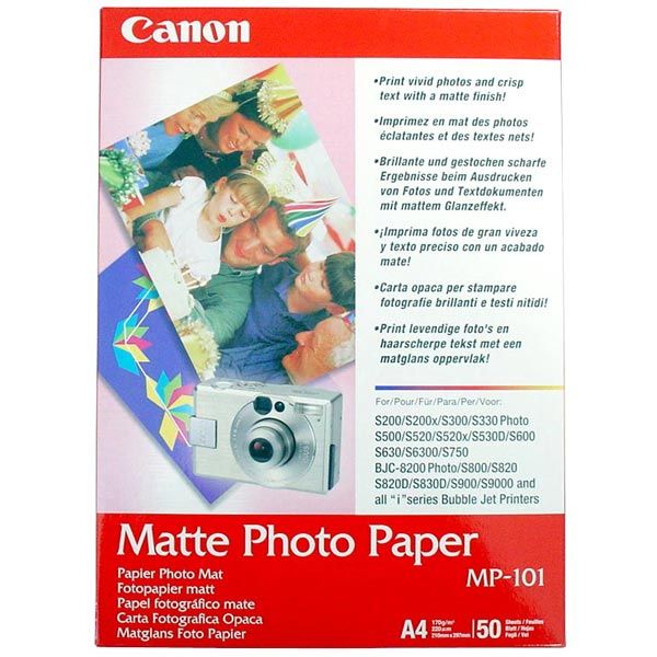 Canon MP-101 Matte Photo Paper A4 170gGsm 50 Pack(MP-101) - 1