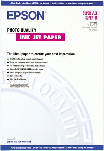 Epson Photo Quality Inkjet Paper Super A3 (S041069)(S041069) - 1